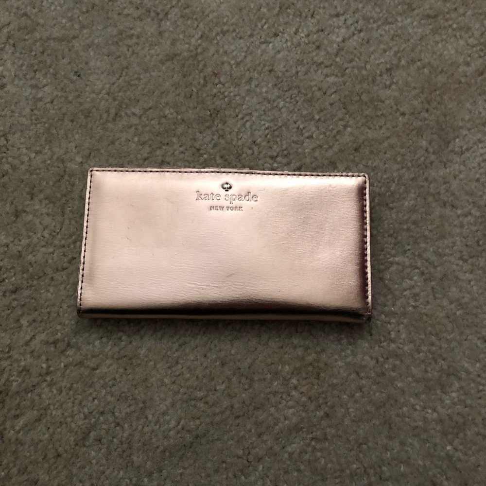 Kate Spade Wallet Pink Metallic
